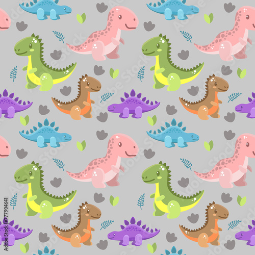 seamless pattern dinosaur dino
