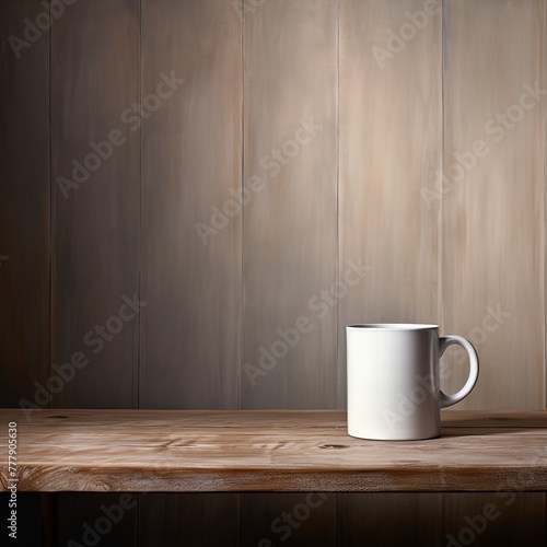 illustration of A close-up photograph of a simple clean tumbler mug, Generative ai