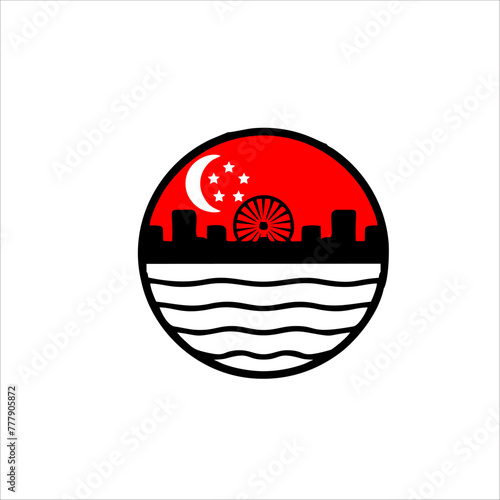 Print Singapore flag design for your identity and logo
