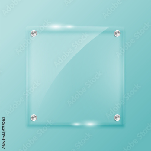shimmering acrylic glass frame background in square frame