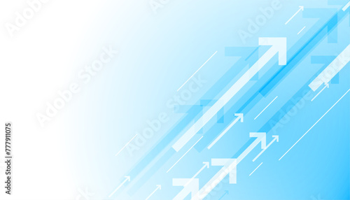 business upward rising arrow concept backdrop design