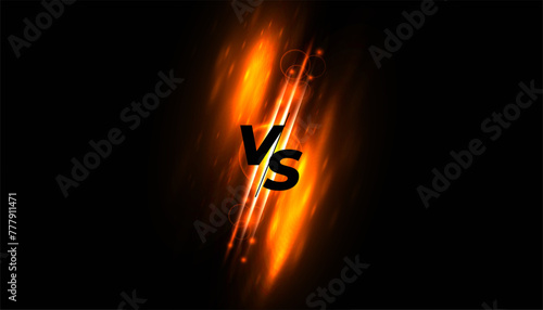 trendy versus vs screen banner for esport team battle