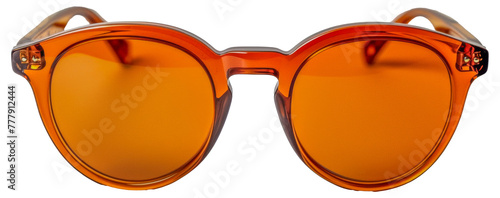 A pair of sunglasses with a brown frame - stock png.