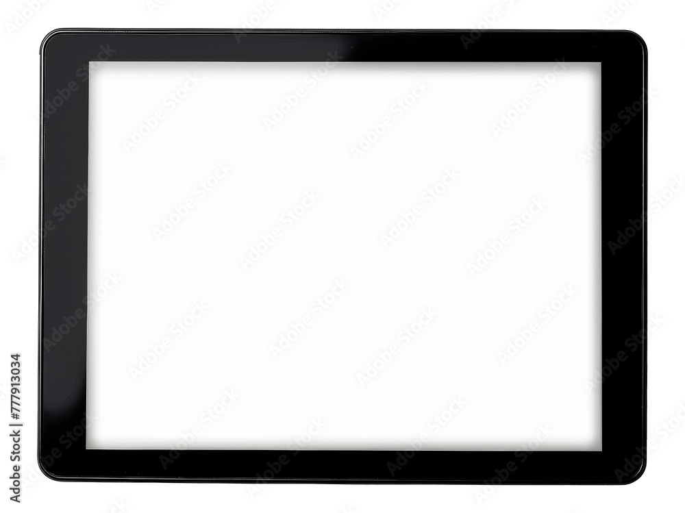 A black tablet, cut out - stock png. A black tablet, cut out - stock png.