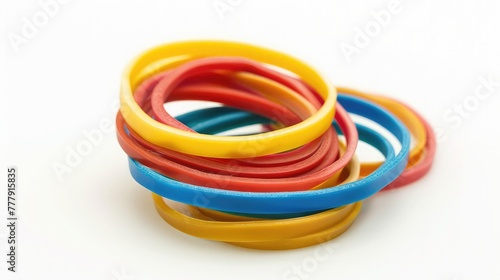 Color rubber band isolated white background,colourful rubber bands over white
Colorful rubber bands isolated on white background, clipping path included.