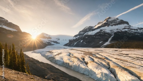 athabasca glacier in the columbia icefields british columbia canada photo