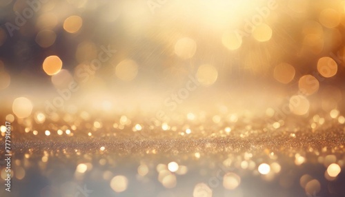 a luxurious blend of golden and silver lights creating a magical atmosphere featuring a deep depth of field defocused haze and night lights for a stylish and glamorous background photo