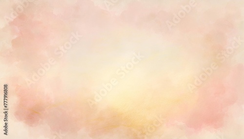 pink watercolor background texture vintage paper with soft old marbled grunge border illustration with cloudy peach center