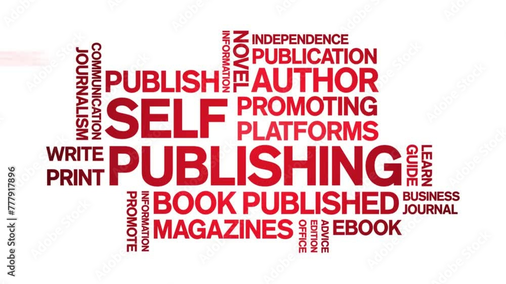 Self Publishing animated word cloud;text design animation tag kinetic typography seamless loop. Self Publishing animated word cloud;text design animation tag kinetic typography seamless loop.