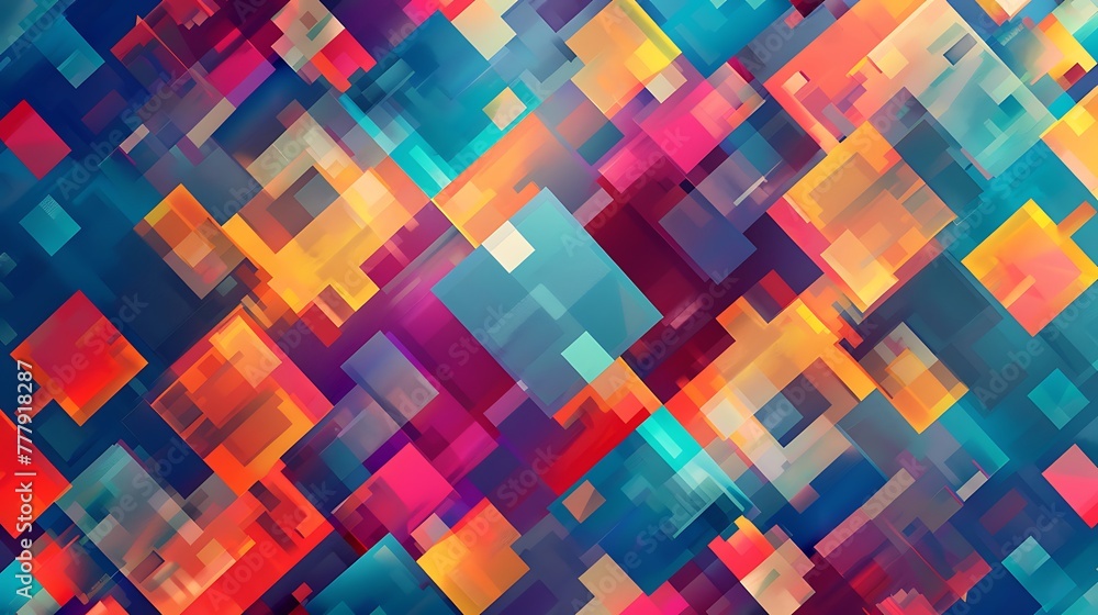 Bright abstract background of overlapping squares Bright abstract background of overlapping squares