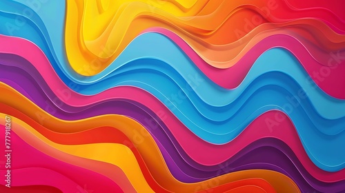 Bright colorful wavy background photo