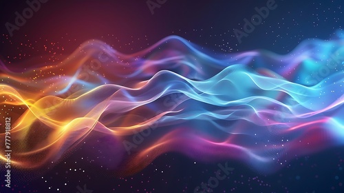 Colorful Abstract Technology Wave Graphic Background