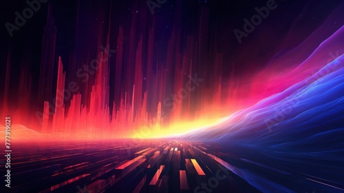 Digital Aurora, Witnessing Abstract Phenomena in the Technological Sky © Damian Sobczyk