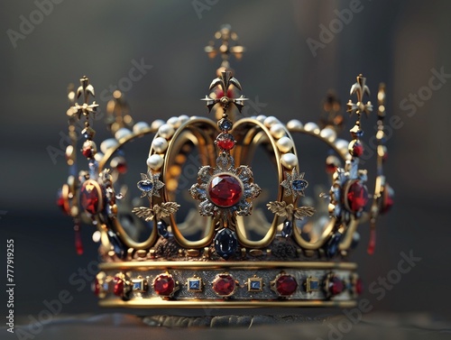 A majestic royal featuring a worn out coronet , super realistic render