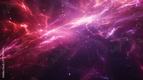 Galaxy Outer Space Starry Sky Purple Red Abstract Star Pattern Futuristic Nebula Background