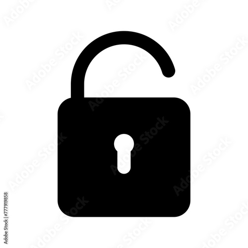 unlock glyph icon