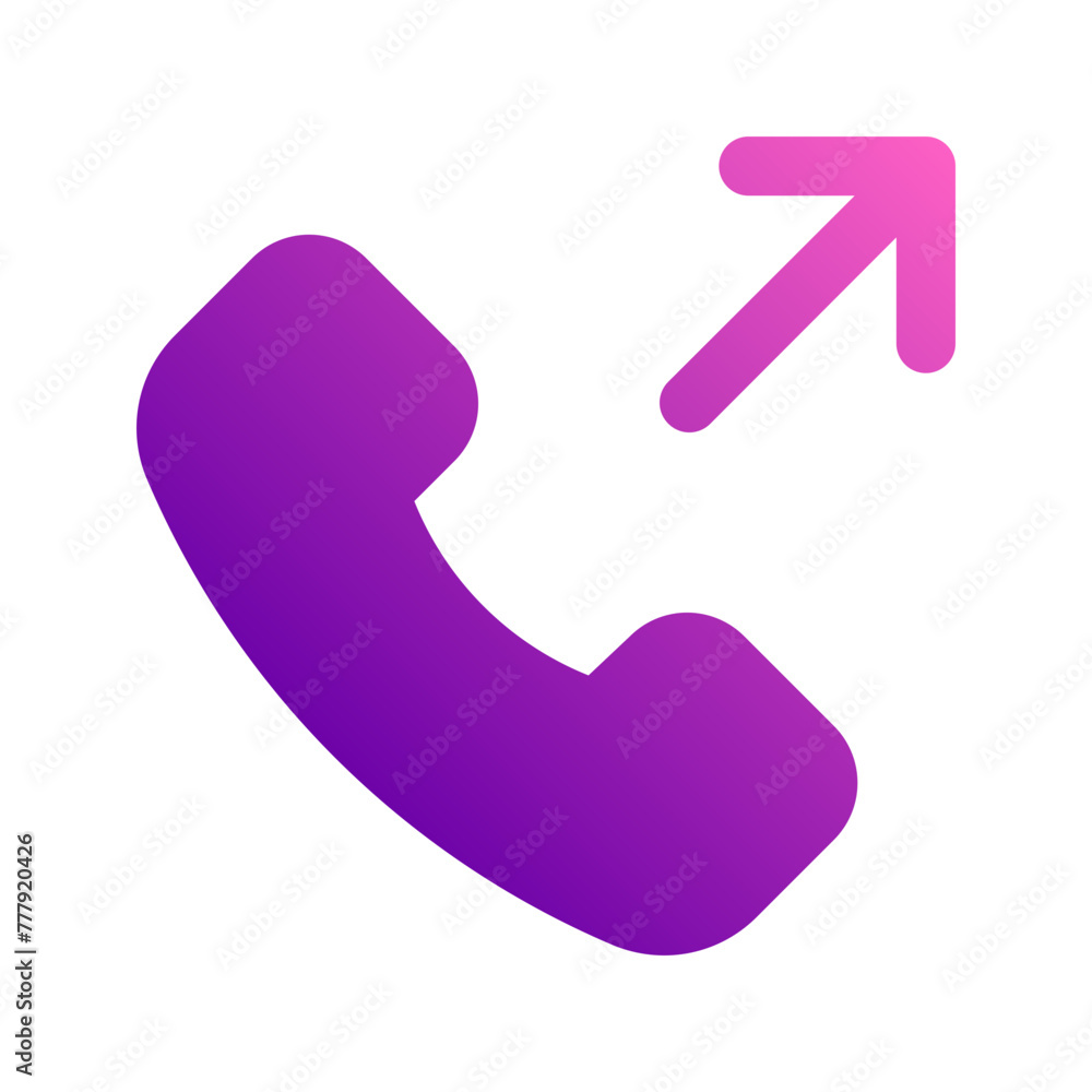 outgoing call gradient icon