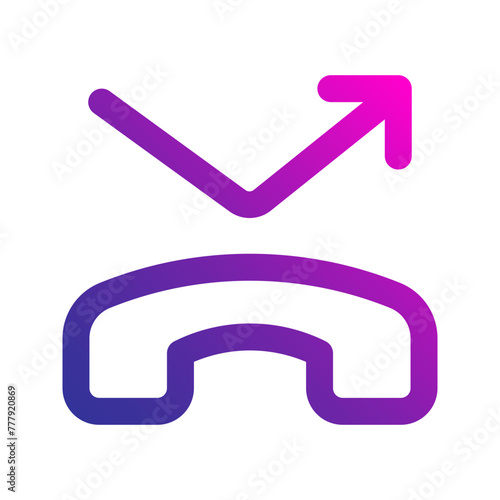 missed call gradient icon