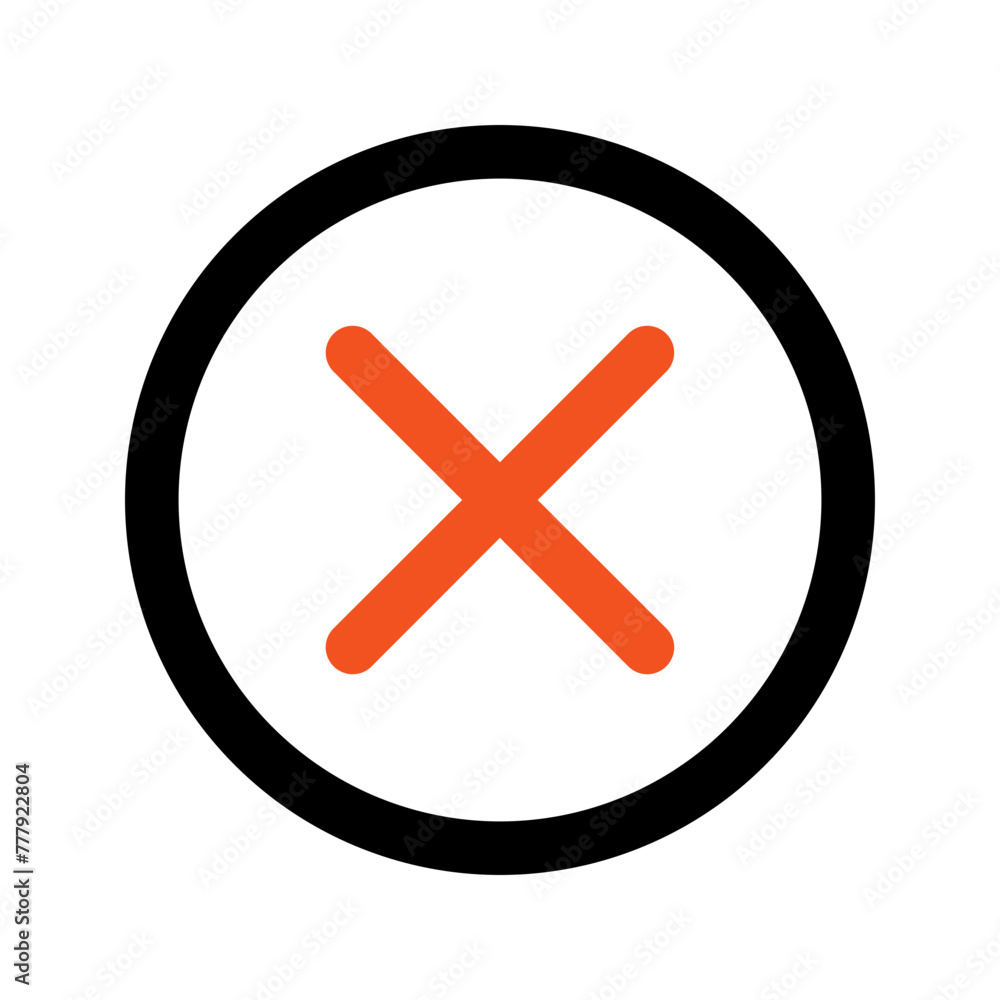 close outline color icon close outline color icon