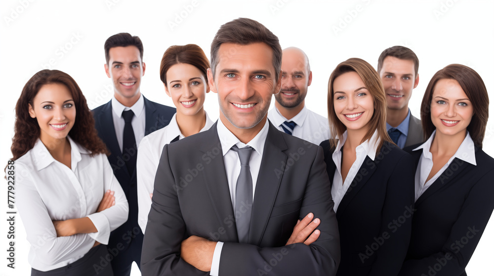 Group of business people, isolated over white background Group of business people, isolated over white background