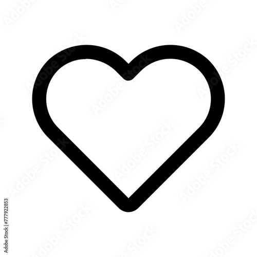 love outline color icon