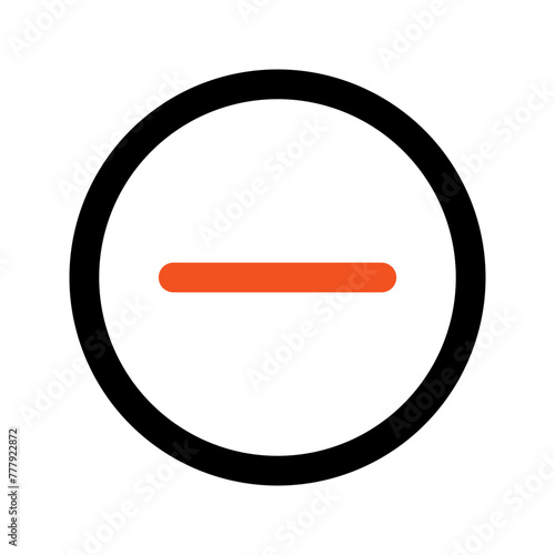 Free Download minus outline color icon - GFXLoad