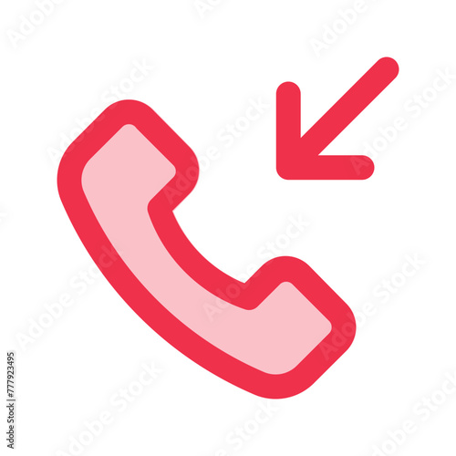 incoming call outline fill icon