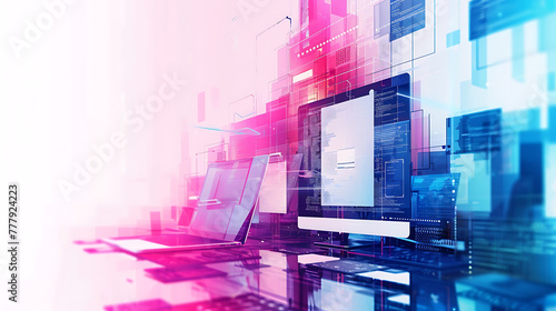 computer processing wallpaper the technology facilitates business and daily life