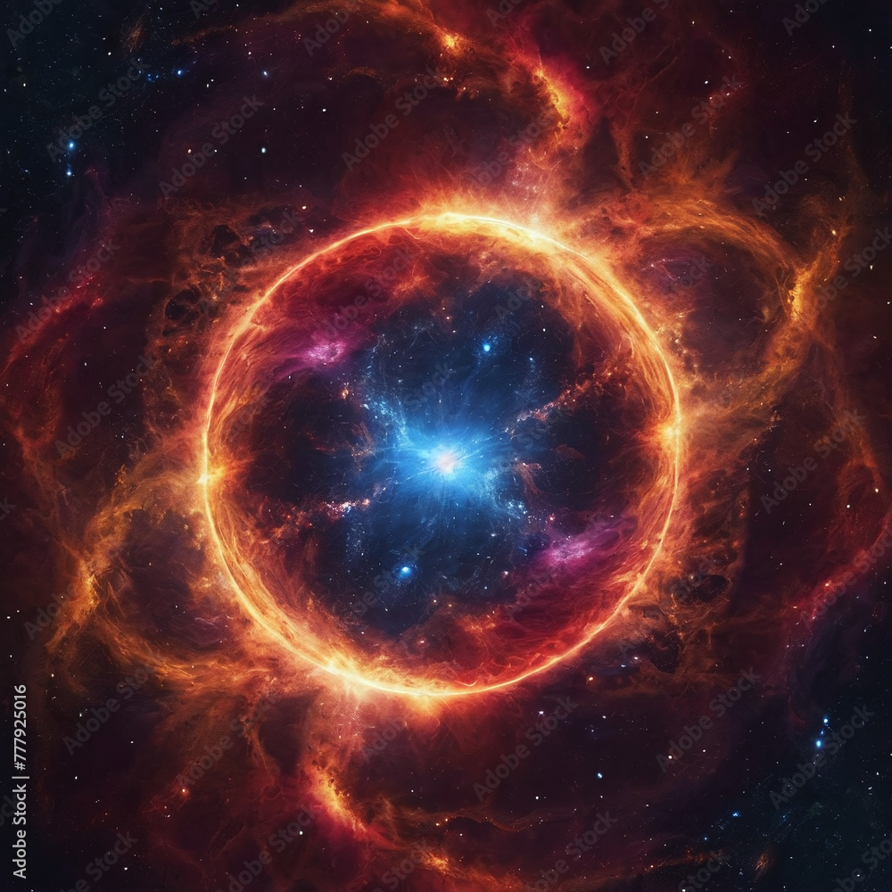 Fototapeta premium big bang, galaxy universe laniakea, milkyway illustrationn
