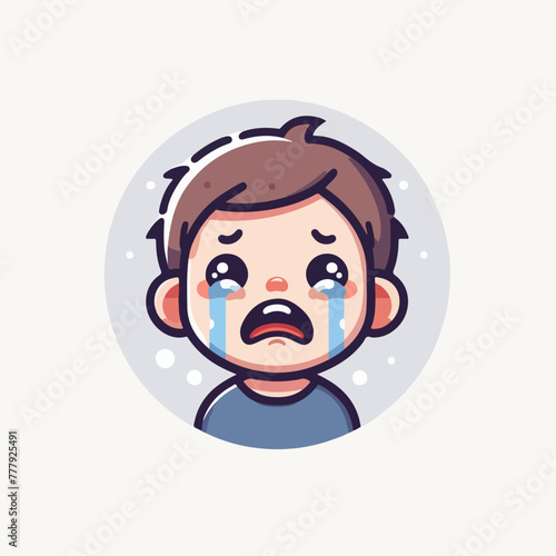 Wallpaper Mural Vector image of a crying child Torontodigital.ca