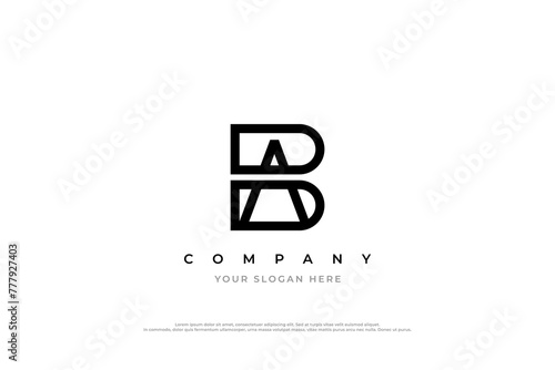 Initial AB or BA Logo Design photo