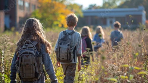 Students go on a field trip with the school.