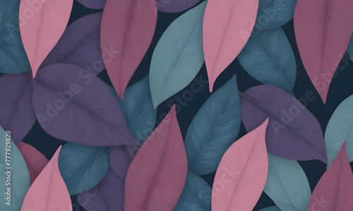 ligh pink blue and purple leaf, nature abstract background photo