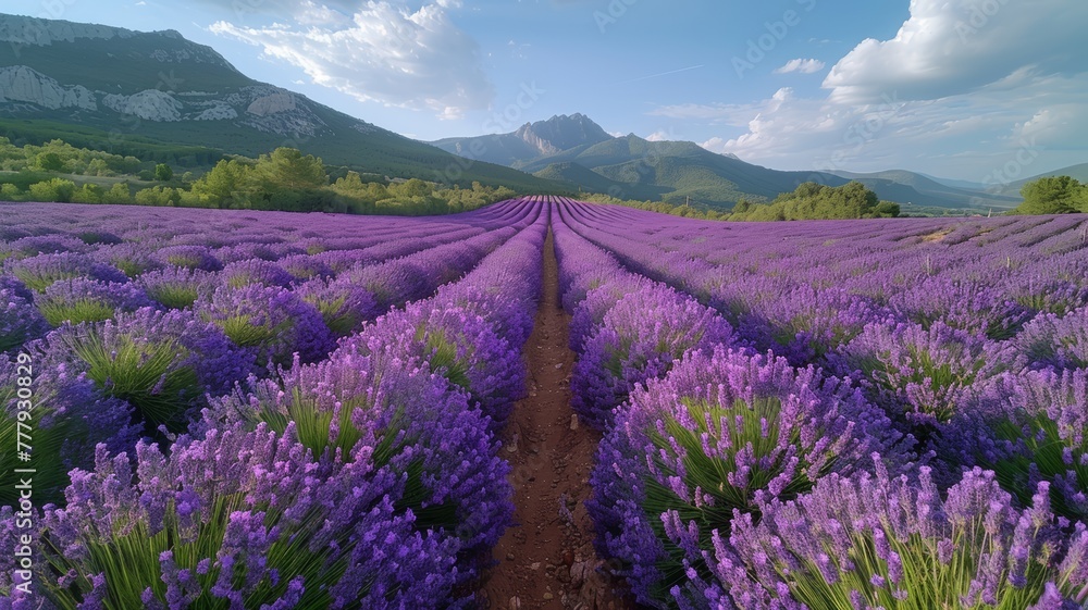 Fototapeta premium Lavender fields of Provence in full bloom