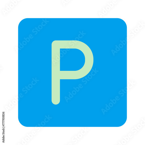 parking sign duo tone icon