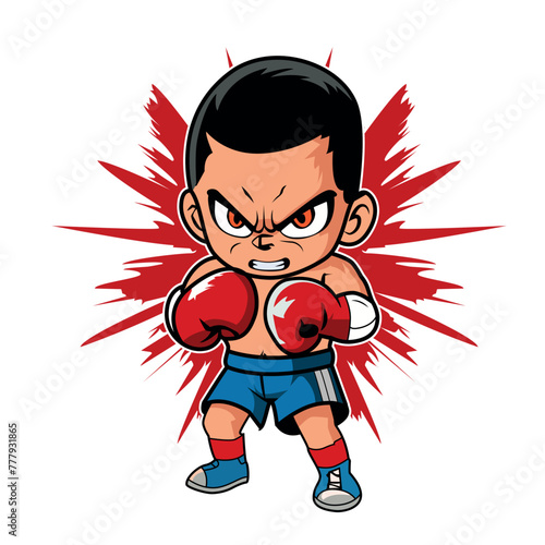 Cute boxer cartoon vector art
