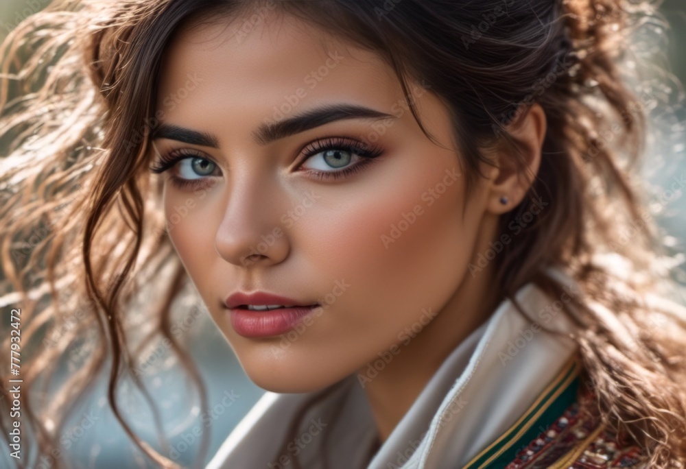 A Portrait Of Breathtakingly Gorgeous, Exotic, Beautiful Woman.
A Portrait Of Breathtakingly Gorgeous, Exotic, Beautiful Woman.