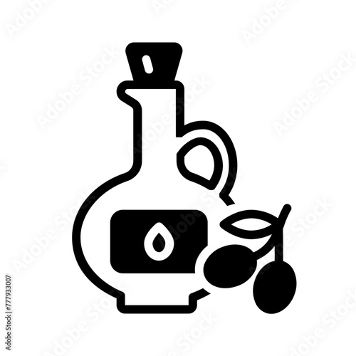 Vector solid black icon for Oil