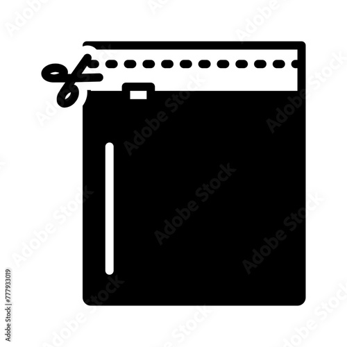Vector solid black icon for Resealable