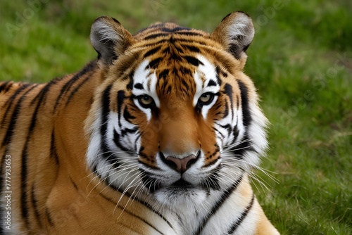 Pic Bengal tigers fierce gaze showcases majestic pattern in striped fur © Muhammad Ishaq