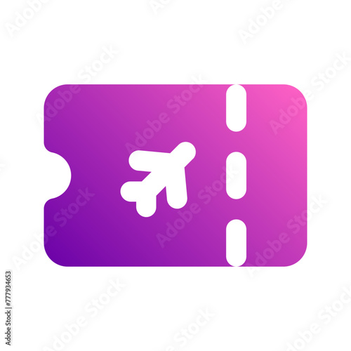 ticket gradient icon