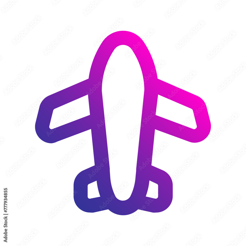 airplane gradient icon airplane gradient icon