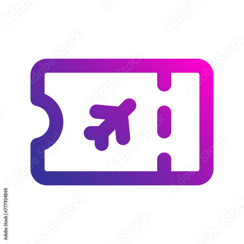ticket gradient icon