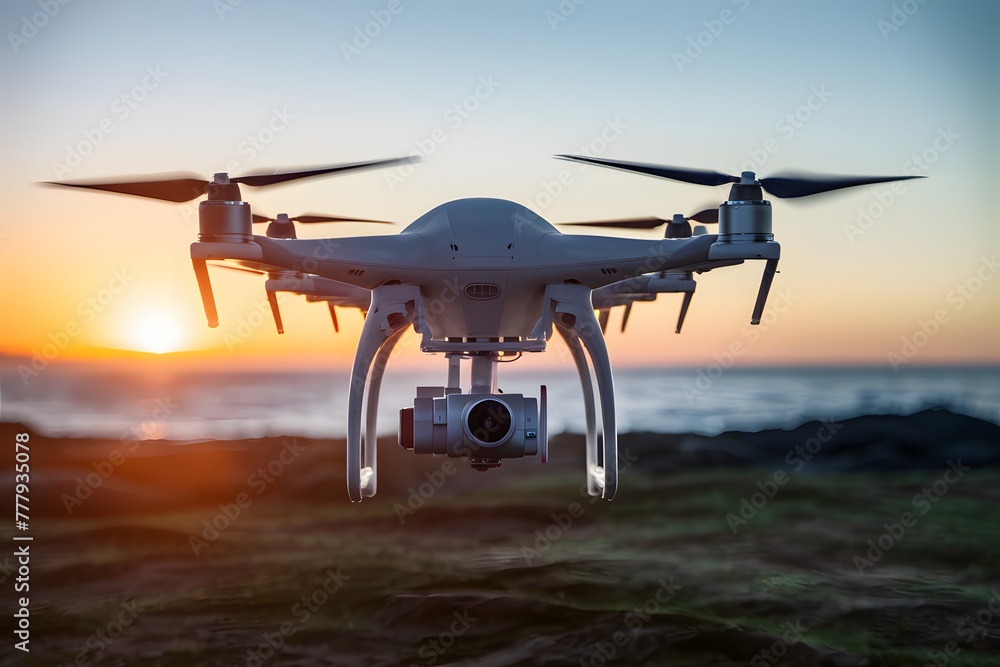 Quadcopter equipped with digital camera captures aerial perspectives Quadcopter equipped with digital camera captures aerial perspectives