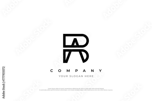 Initial Letter AB or BA Logo Design