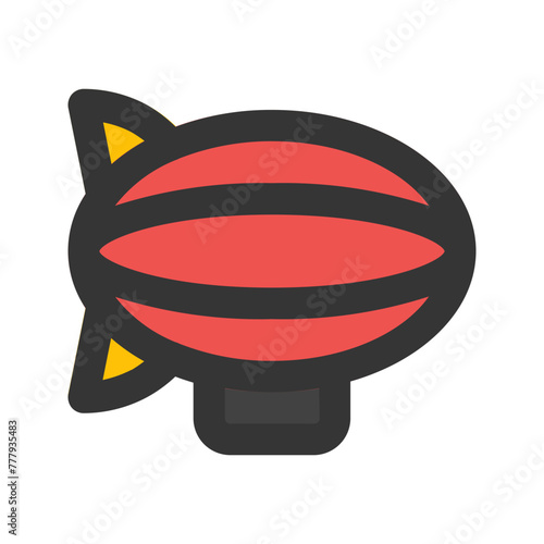 zeppelin line color icon