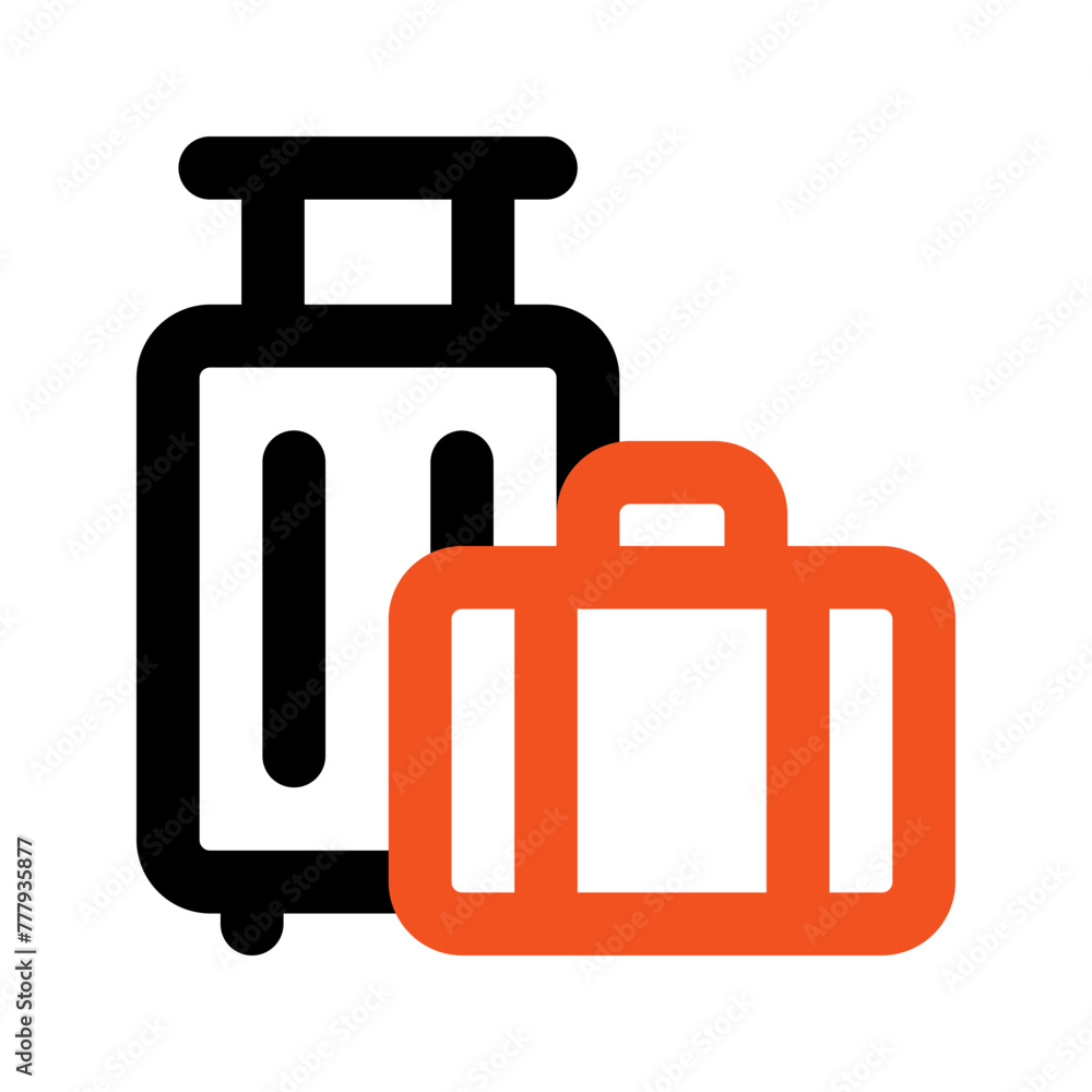 suitcase outline color icon suitcase outline color icon