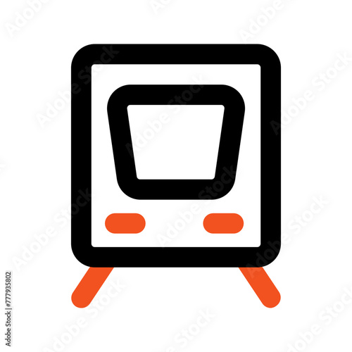 train outline color icon