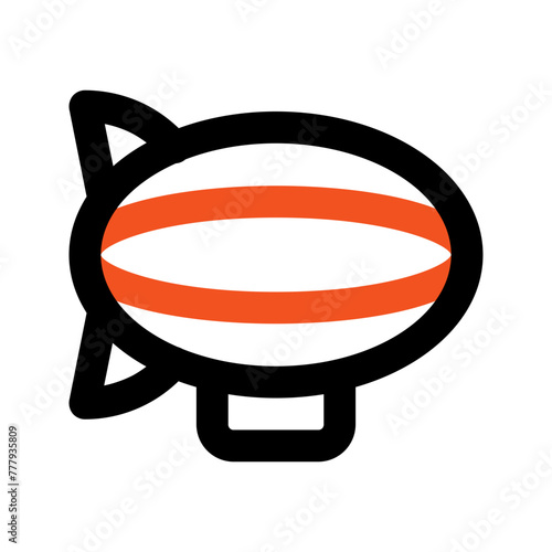 zeppelin outline color icon