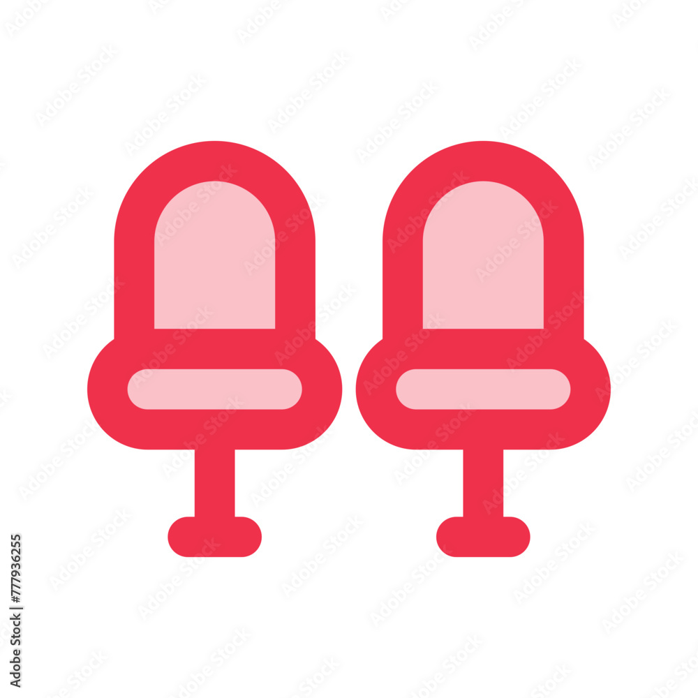 waiting room outline fill icon